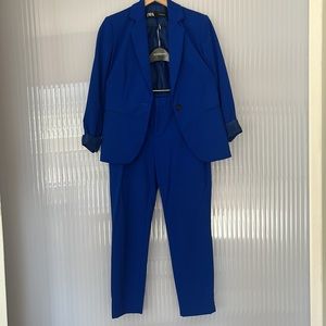 Zara Two-Piece Blue Pant Suit
